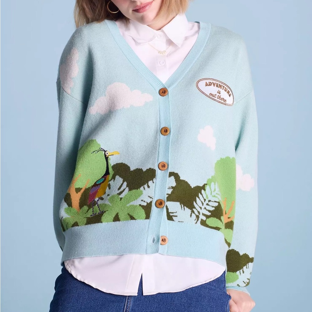 Disney Pixar Up Adventure Is Out There Scenic Women's Knit Cardigan BoxLunch